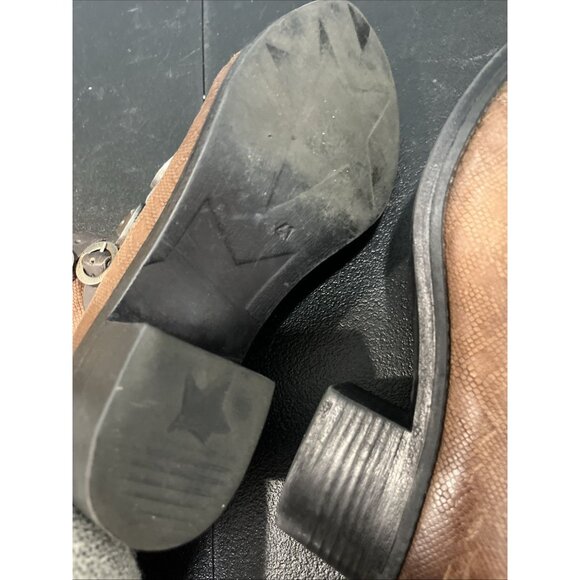 MIZ MOOZ Boots Womens 41 Brown Fawn Leather Buckle Steampunk Victorian Western - Picture 8 of 8